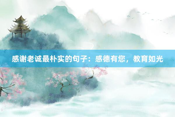 感谢老诚最朴实的句子：感德有您，教育如光
